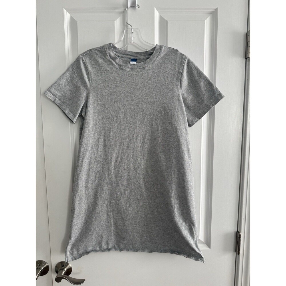 Old Navy Gray Solid Crew Neck Short Sleeve Jersey T-Shirt Cotton Size S